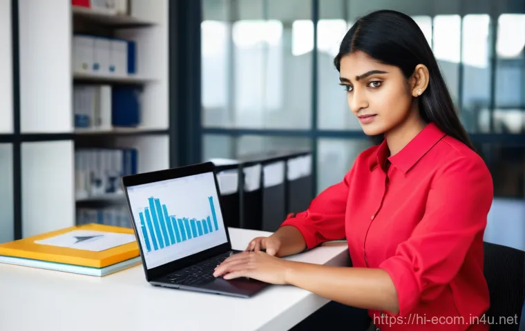 전자상거래 필기와 실기 학습의 효과적인 연결법 - **Prompt:** "A vibrant, eye-level shot of a young, determined Indian entrepreneur (male or female, i...