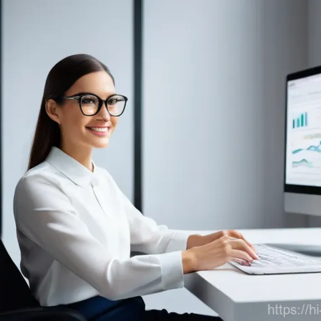 전자상거래 실무에서 자주 사용하는 데이터 시각화 도구 - **Prompt:** A modern, professional female e-commerce business owner, in her late 20s to early 30s, i...