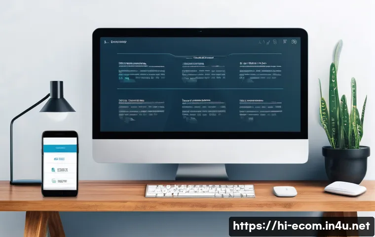 전자상거래 실기 시험에서 출제된 최신 문제 유형 - A modern e-commerce technical setup scene showing a developer workspace with multiple screens displa...